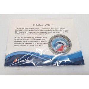 Carnival Cruise Lines VIFP Club 2024 Hat Lapel Pin SPIRIT - Platinum Diamond